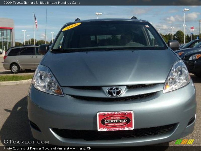 Blue Mirage Metallic / Stone 2009 Toyota Sienna LE