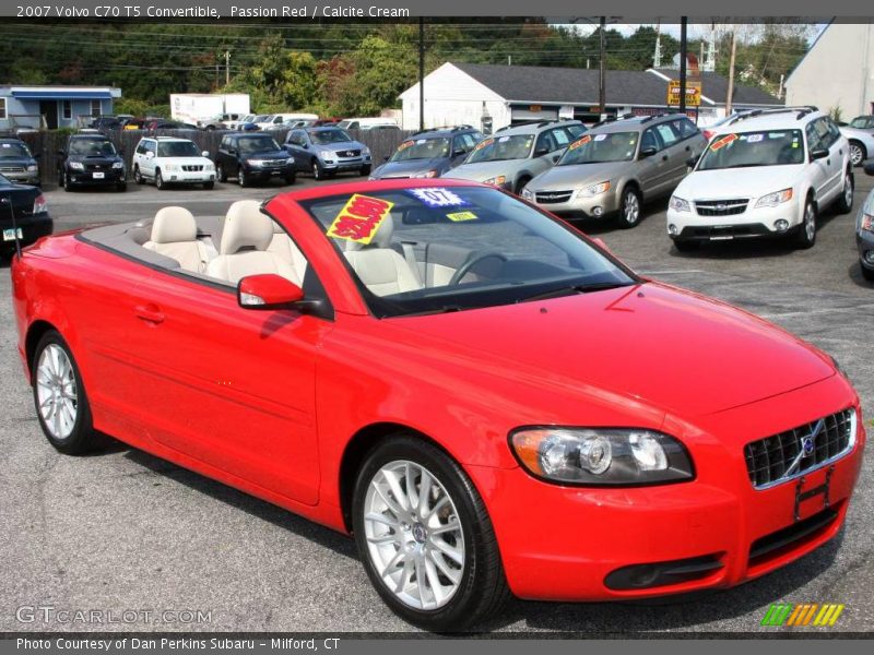 Passion Red / Calcite Cream 2007 Volvo C70 T5 Convertible