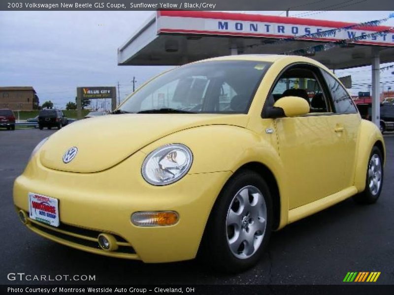 Sunflower Yellow / Black/Grey 2003 Volkswagen New Beetle GLS Coupe