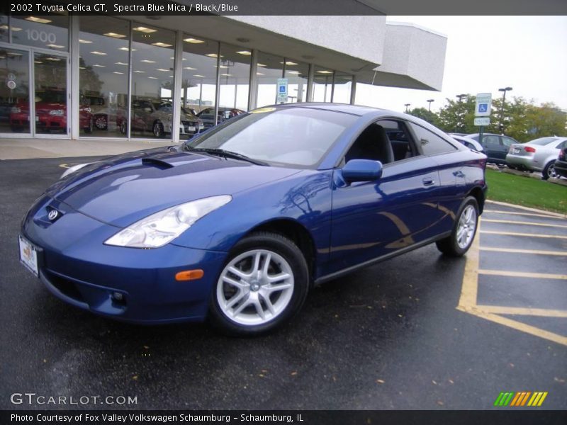 Spectra Blue Mica / Black/Blue 2002 Toyota Celica GT