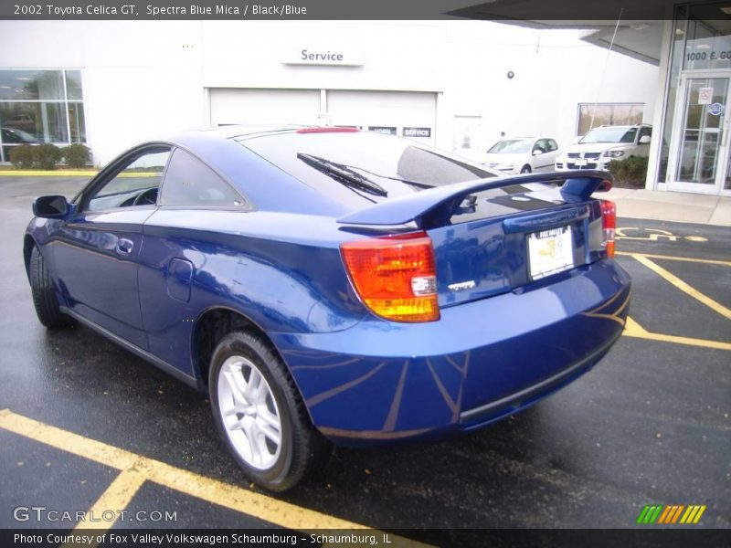 Spectra Blue Mica / Black/Blue 2002 Toyota Celica GT
