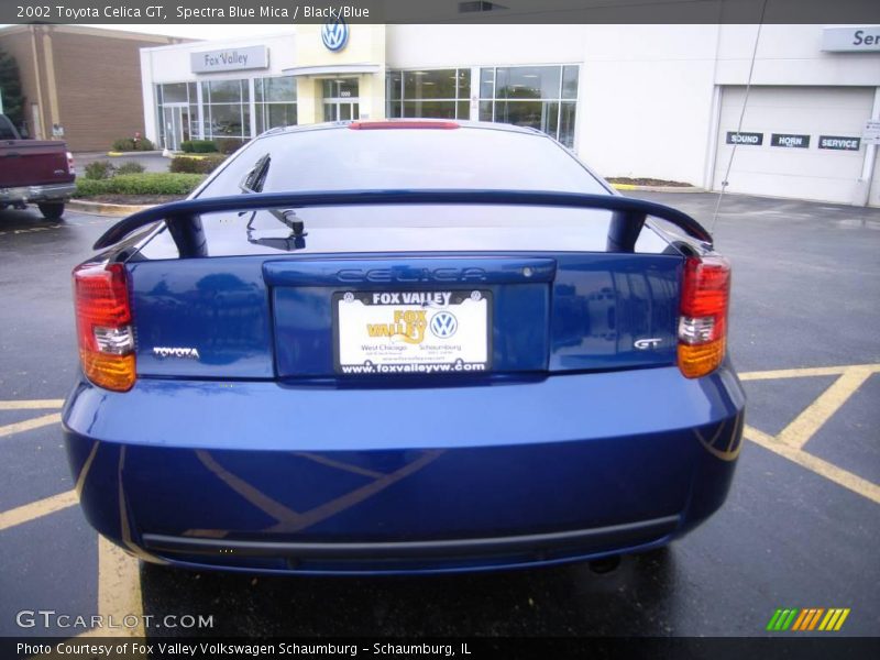 Spectra Blue Mica / Black/Blue 2002 Toyota Celica GT