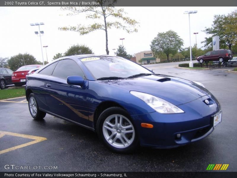 Spectra Blue Mica / Black/Blue 2002 Toyota Celica GT