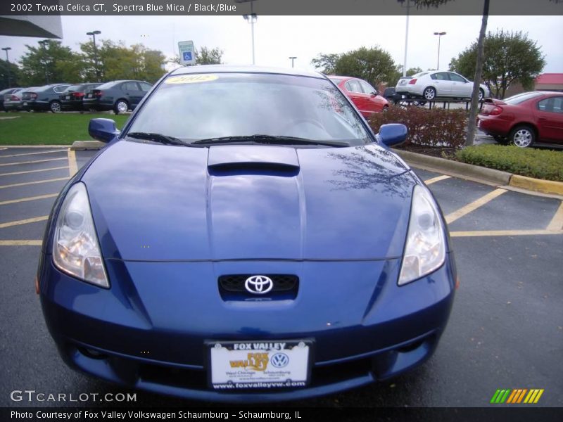 Spectra Blue Mica / Black/Blue 2002 Toyota Celica GT