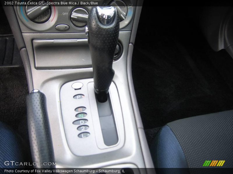 Spectra Blue Mica / Black/Blue 2002 Toyota Celica GT