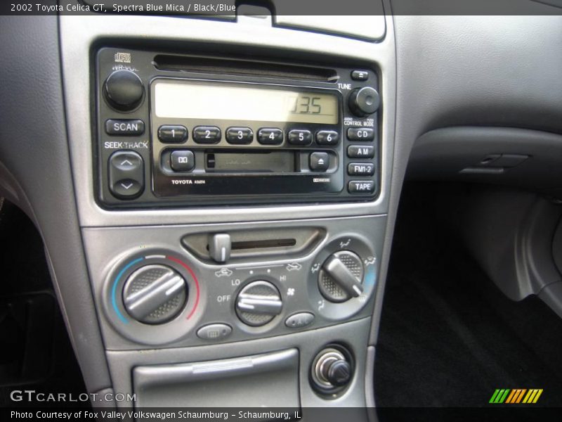 Spectra Blue Mica / Black/Blue 2002 Toyota Celica GT
