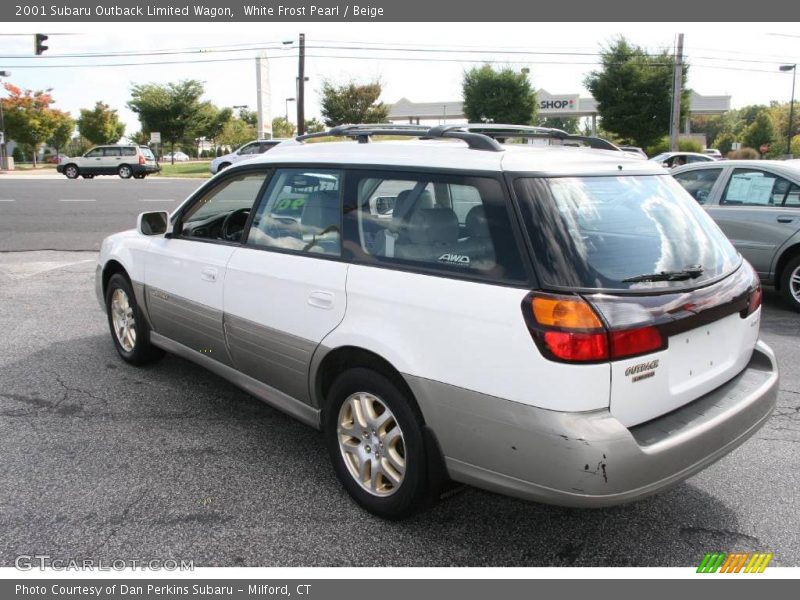 White Frost Pearl / Beige 2001 Subaru Outback Limited Wagon
