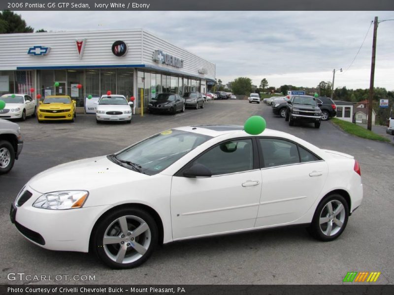 Ivory White / Ebony 2006 Pontiac G6 GTP Sedan