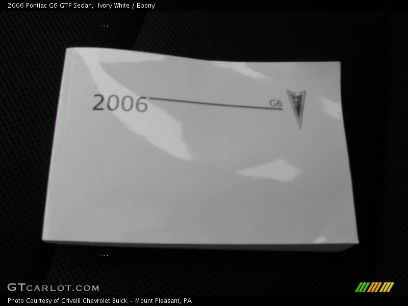Ivory White / Ebony 2006 Pontiac G6 GTP Sedan