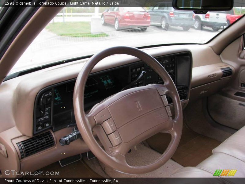 Light Camel Metallic / Beige 1991 Oldsmobile Toronado Coupe