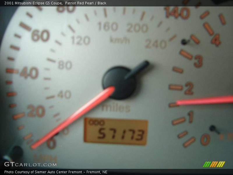 Patriot Red Pearl / Black 2001 Mitsubishi Eclipse GS Coupe