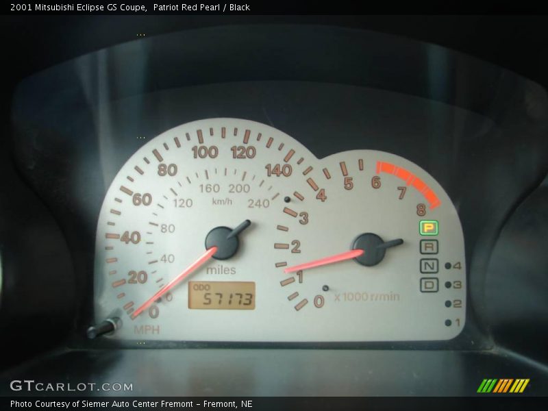 Patriot Red Pearl / Black 2001 Mitsubishi Eclipse GS Coupe