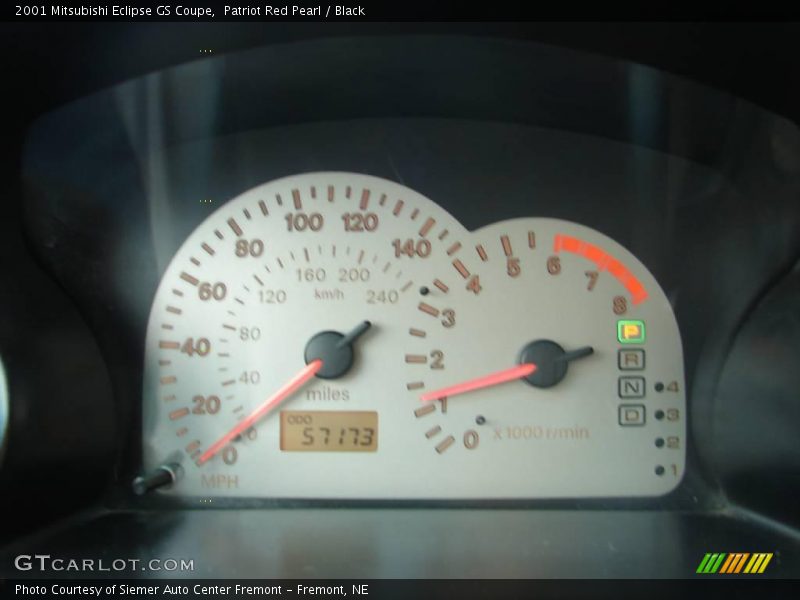 Patriot Red Pearl / Black 2001 Mitsubishi Eclipse GS Coupe