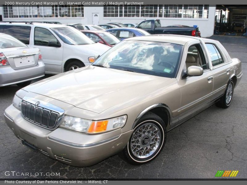 Harvest Gold Metallic / Medium Parchment 2000 Mercury Grand Marquis GS