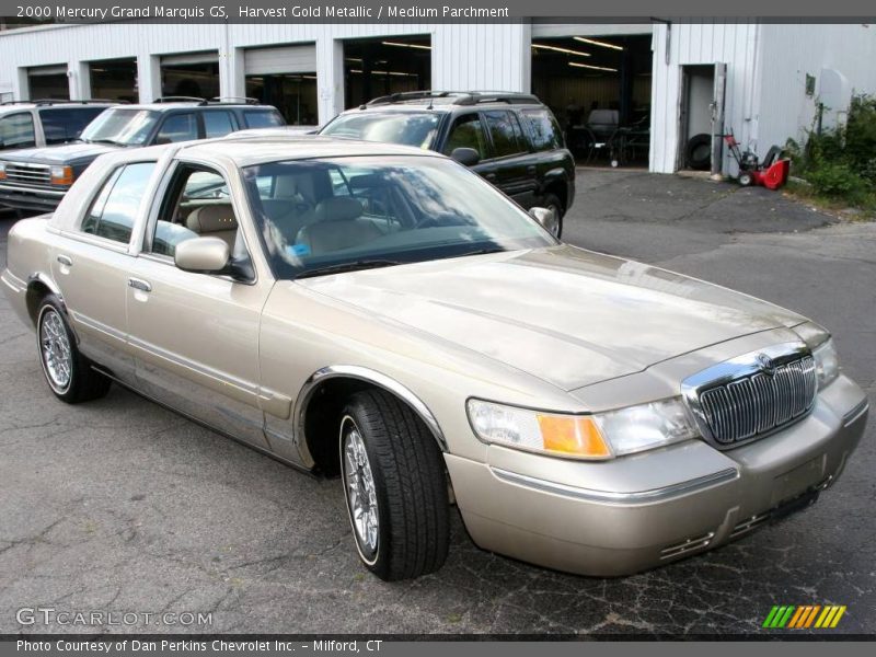 Harvest Gold Metallic / Medium Parchment 2000 Mercury Grand Marquis GS