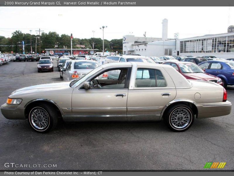 Harvest Gold Metallic / Medium Parchment 2000 Mercury Grand Marquis GS