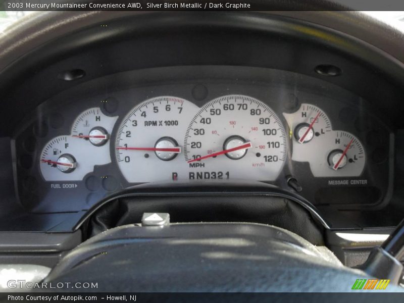 Silver Birch Metallic / Dark Graphite 2003 Mercury Mountaineer Convenience AWD