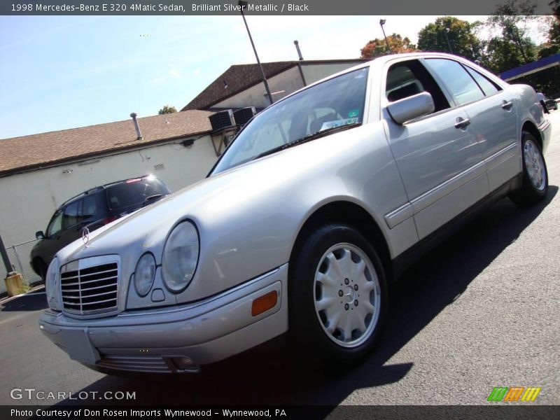 Brilliant Silver Metallic / Black 1998 Mercedes-Benz E 320 4Matic Sedan