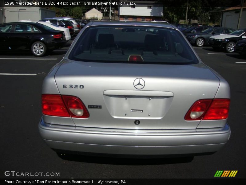 Brilliant Silver Metallic / Black 1998 Mercedes-Benz E 320 4Matic Sedan