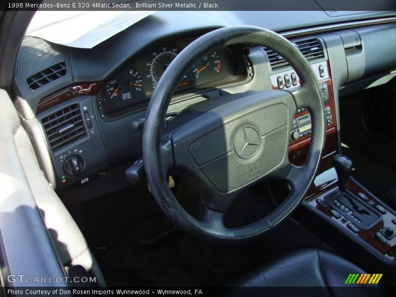 Brilliant Silver Metallic / Black 1998 Mercedes-Benz E 320 4Matic Sedan