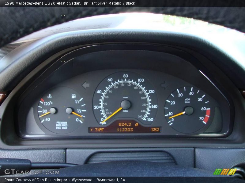 Brilliant Silver Metallic / Black 1998 Mercedes-Benz E 320 4Matic Sedan