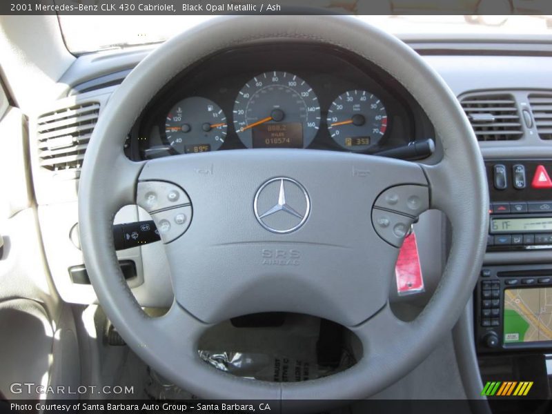 Black Opal Metallic / Ash 2001 Mercedes-Benz CLK 430 Cabriolet