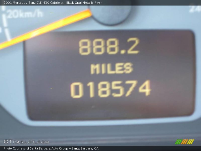 Black Opal Metallic / Ash 2001 Mercedes-Benz CLK 430 Cabriolet