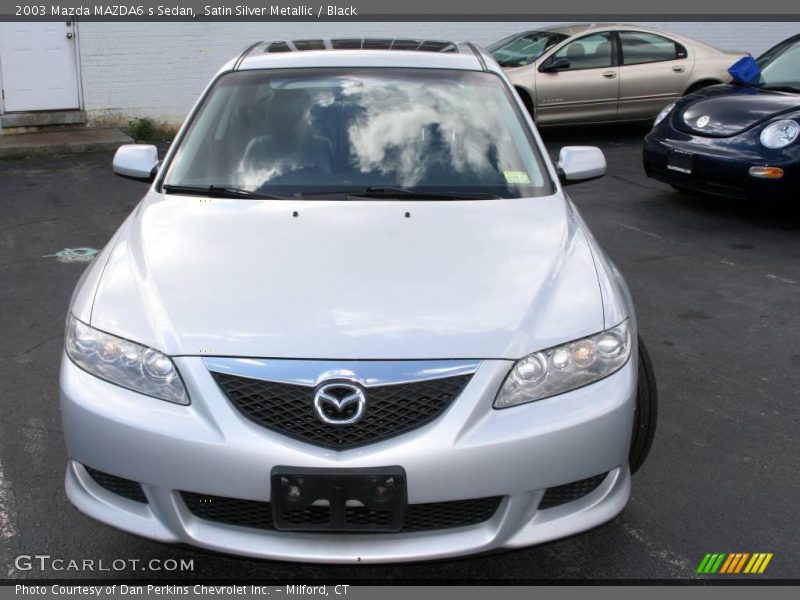 Satin Silver Metallic / Black 2003 Mazda MAZDA6 s Sedan