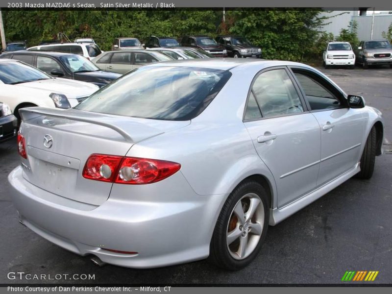 Satin Silver Metallic / Black 2003 Mazda MAZDA6 s Sedan
