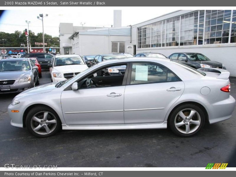 Satin Silver Metallic / Black 2003 Mazda MAZDA6 s Sedan