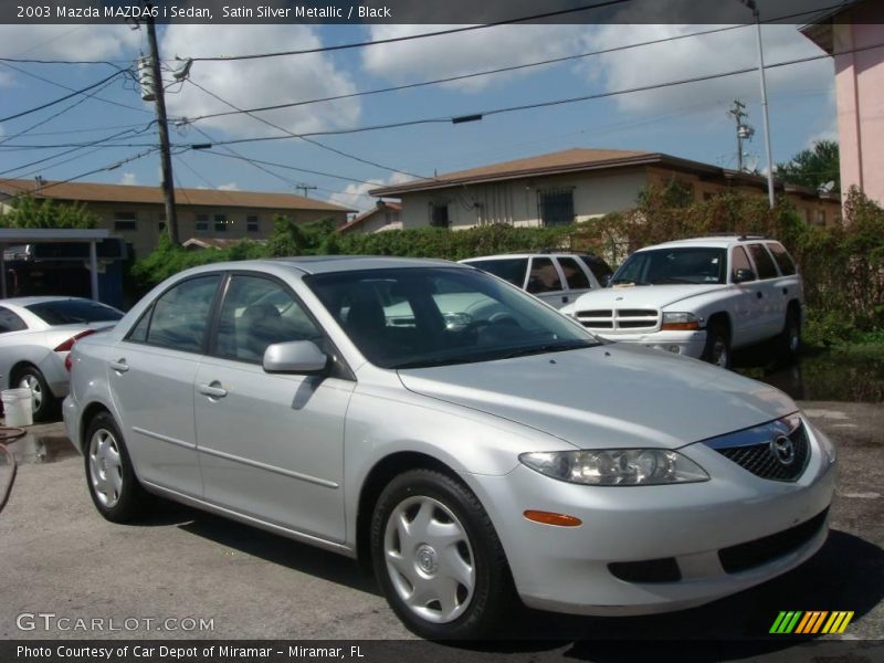 Satin Silver Metallic / Black 2003 Mazda MAZDA6 i Sedan