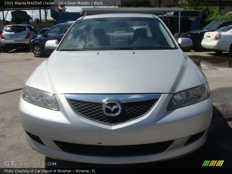 Satin Silver Metallic / Black 2003 Mazda MAZDA6 i Sedan