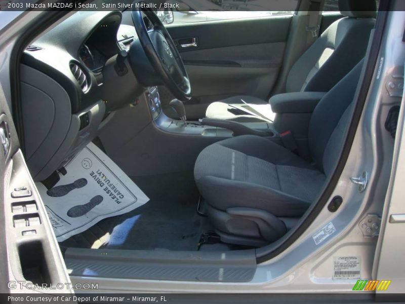 Satin Silver Metallic / Black 2003 Mazda MAZDA6 i Sedan