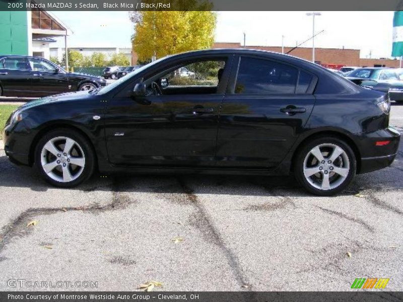Black Mica / Black/Red 2005 Mazda MAZDA3 s Sedan