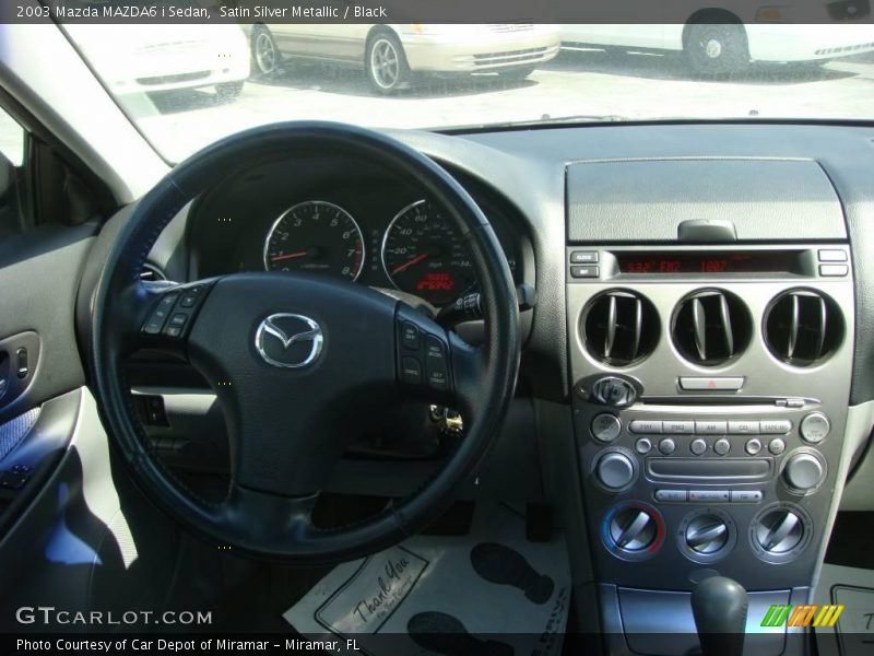 Satin Silver Metallic / Black 2003 Mazda MAZDA6 i Sedan