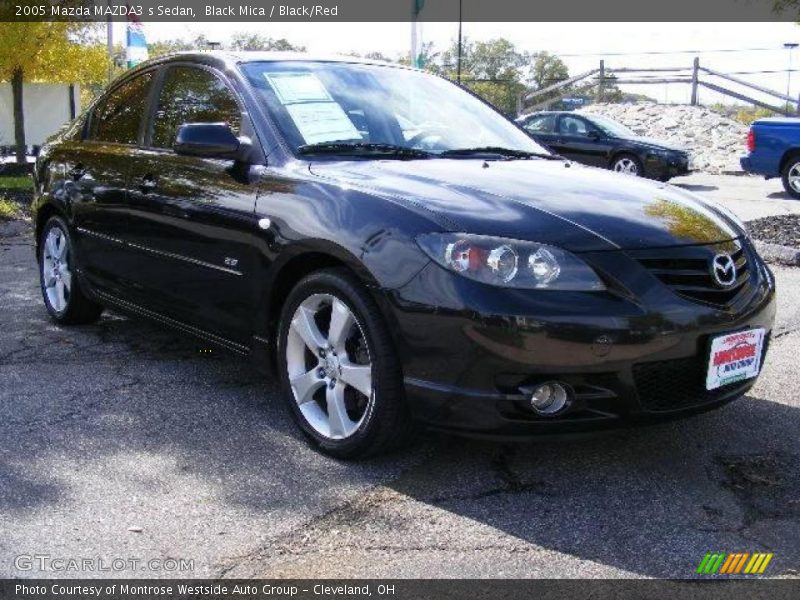 Black Mica / Black/Red 2005 Mazda MAZDA3 s Sedan