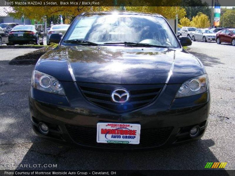 Black Mica / Black/Red 2005 Mazda MAZDA3 s Sedan