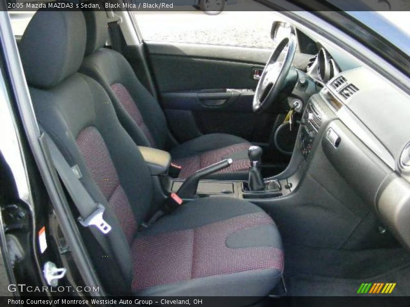 Black Mica / Black/Red 2005 Mazda MAZDA3 s Sedan