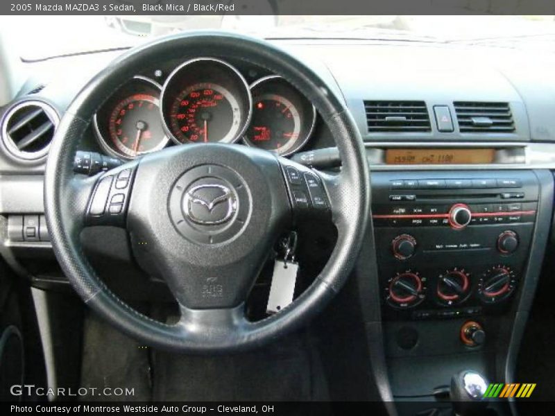 Black Mica / Black/Red 2005 Mazda MAZDA3 s Sedan