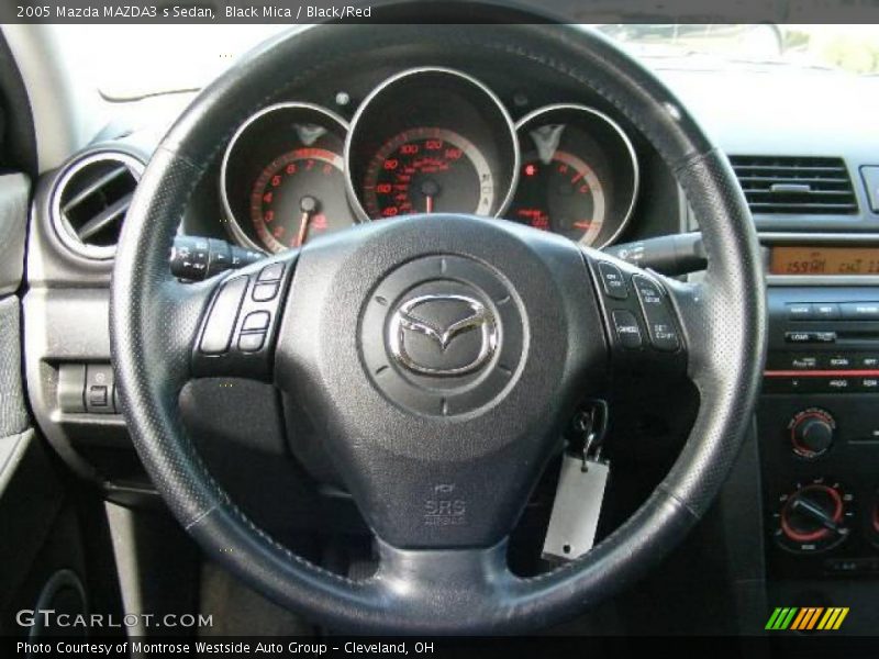 Black Mica / Black/Red 2005 Mazda MAZDA3 s Sedan