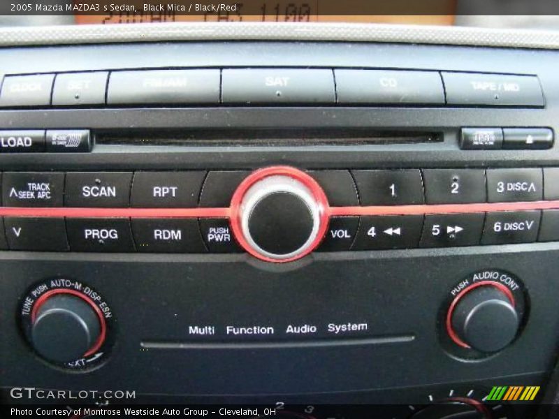 Black Mica / Black/Red 2005 Mazda MAZDA3 s Sedan