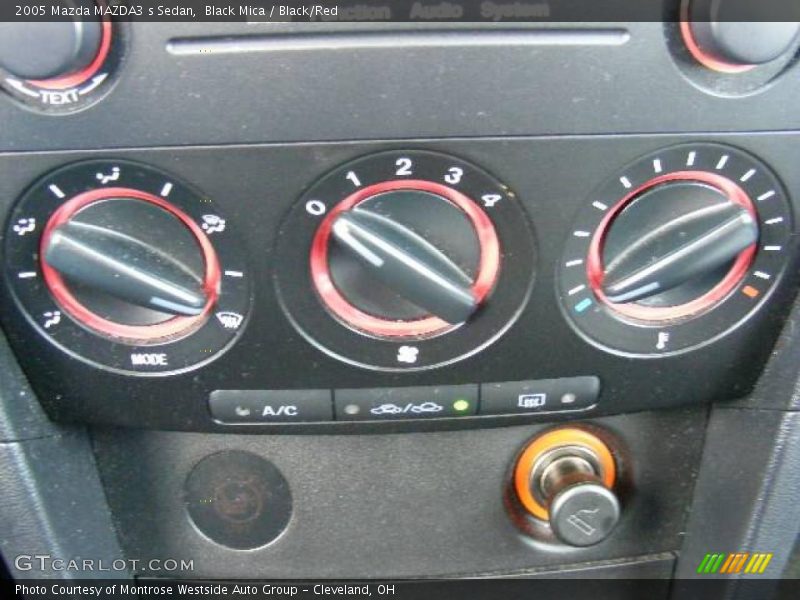 Black Mica / Black/Red 2005 Mazda MAZDA3 s Sedan