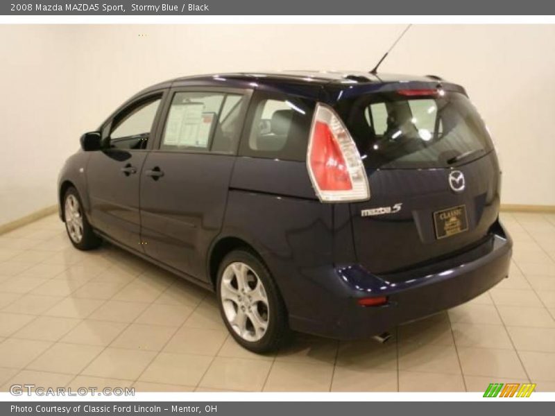 Stormy Blue / Black 2008 Mazda MAZDA5 Sport