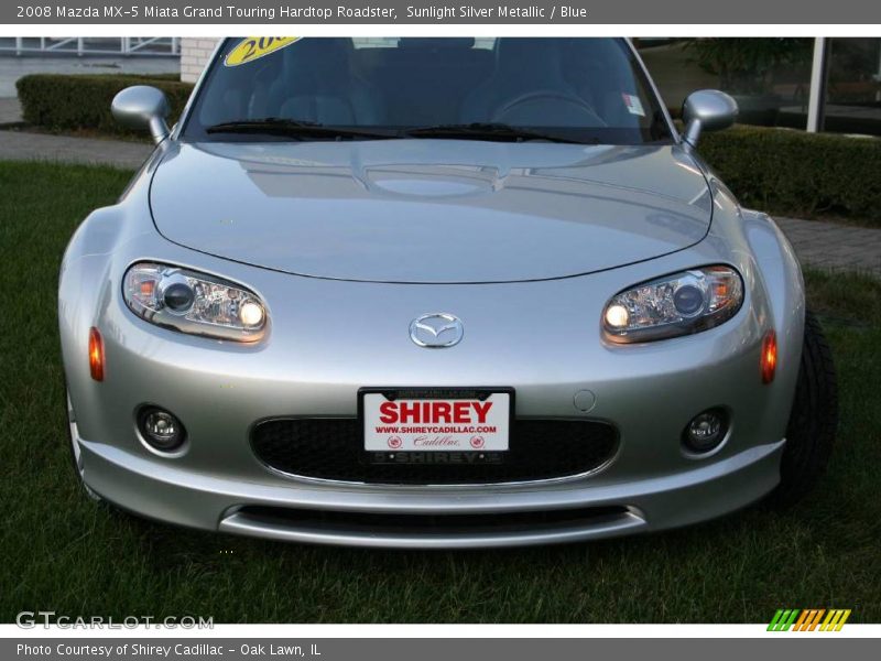 Sunlight Silver Metallic / Blue 2008 Mazda MX-5 Miata Grand Touring Hardtop Roadster