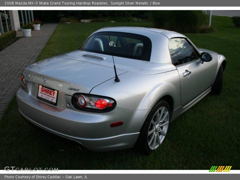 Sunlight Silver Metallic / Blue 2008 Mazda MX-5 Miata Grand Touring Hardtop Roadster