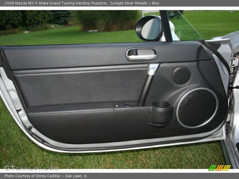 Sunlight Silver Metallic / Blue 2008 Mazda MX-5 Miata Grand Touring Hardtop Roadster