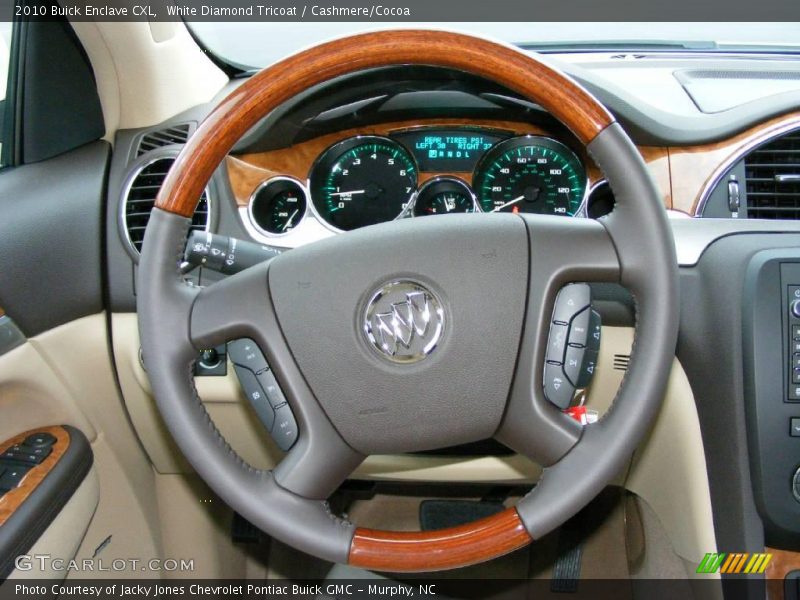 White Diamond Tricoat / Cashmere/Cocoa 2010 Buick Enclave CXL