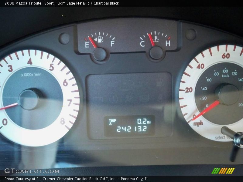 Light Sage Metallic / Charcoal Black 2008 Mazda Tribute i Sport