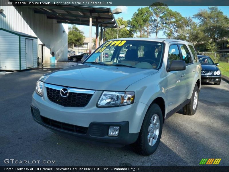 Light Sage Metallic / Charcoal Black 2008 Mazda Tribute i Sport