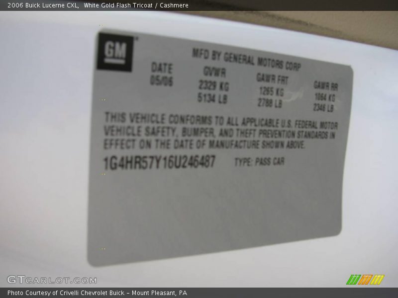 White Gold Flash Tricoat / Cashmere 2006 Buick Lucerne CXL